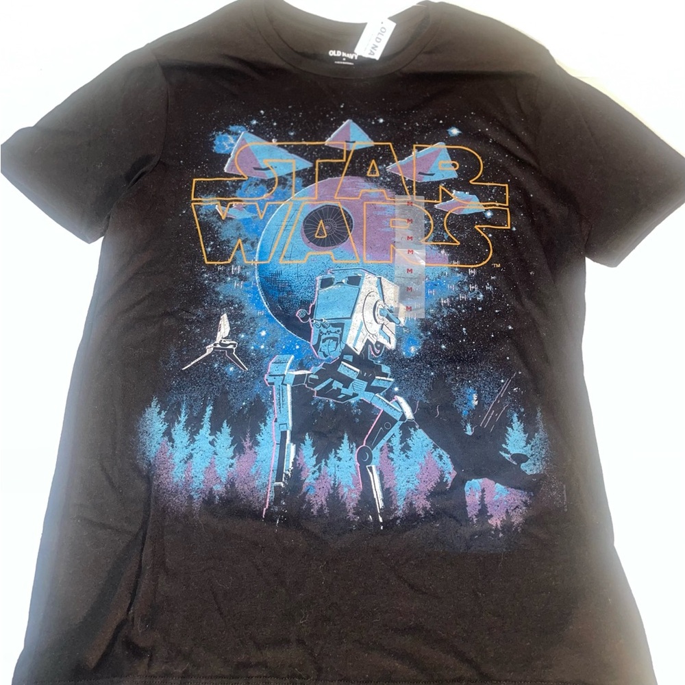 Vintage Style Old Navy Star Wars At-St Death Star Imperial Cruise T-Shirt Size M